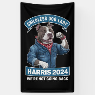 Kinderlose Hundedame wählt Kamala 2024 Banner