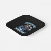 Kinderlose Hundedame wählt Kamala 2024 Pappteller (Gewinkelt)