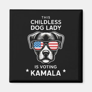 Kinderlose Hundedame wählt Kamala Harris 2024 Magnet