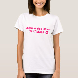 Kinderlose Hundedamen für Kamala niedliche, rosa H T-Shirt