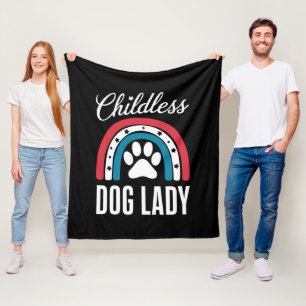 Kinderlose Hundefrau Wahlstimme 2024 Regenbogen US Fleecedecke