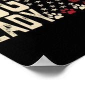 Kinderlose Hündin Lady 2024 US-Flagge Demokratisch Poster (Ecke)