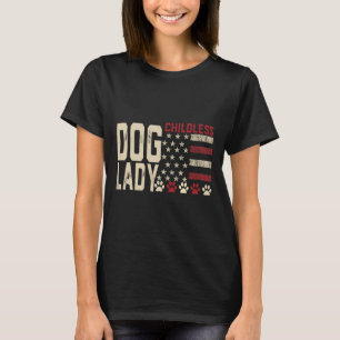 Kinderlose Hündin Lady 2024 US-Flagge Demokratisch T-Shirt
