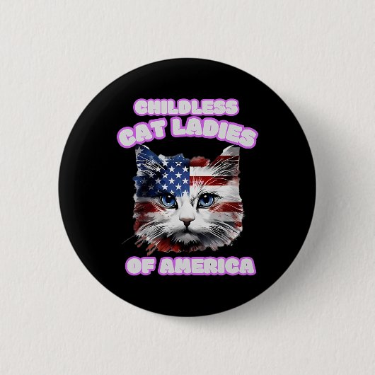 Kinderlose Katze für Kamala Button (Vorderseite)