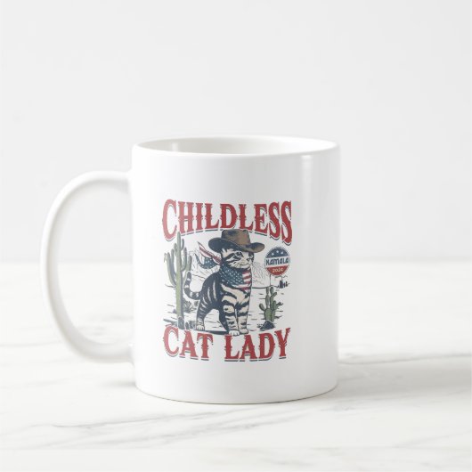 Kinderlose Katze für Kamala Kaffeetasse (Links)