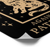 Kinderlose Katze gegen Patriarchat Feministische K Poster (Ecke)