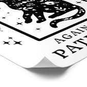 Kinderlose Katze gegen Patriarchat Feministische K Poster (Ecke)