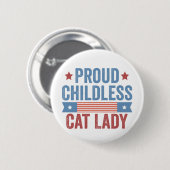 Kinderlose Katze Lady 2024 Button (Vorne & Hinten)