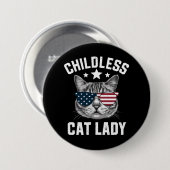 Kinderlose Katze Lady 2024 Button (Vorne & Hinten)