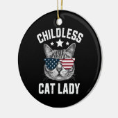 Kinderlose Katze Lady 2024 Keramik Ornament (Links)