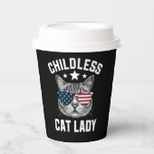 Kinderlose Katze Lady 2024 Pappbecher (Vorderseite)