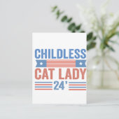 Kinderlose Katze Lady 2024 Postkarte (Stehend Vorderseite)