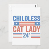 Kinderlose Katze Lady 2024 Postkarte (Vorne/Hinten)