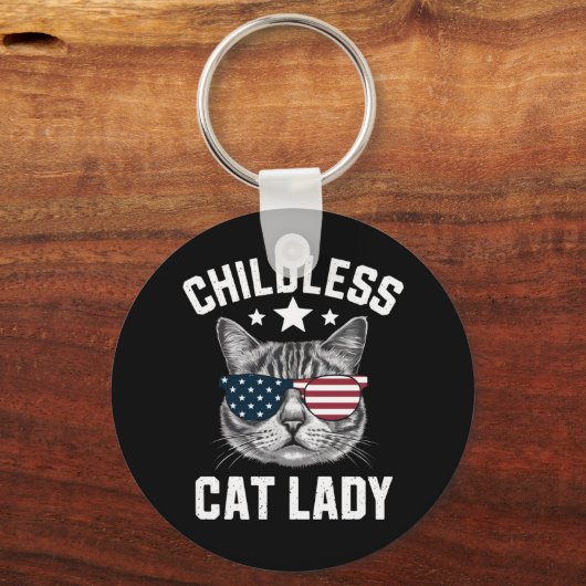Kinderlose Katze Lady 2024 Schlüsselanhänger (Vorderseite)