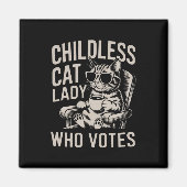 Kinderlose Katze Lady 2024 Wahl Kamala Magnet (Vorne)