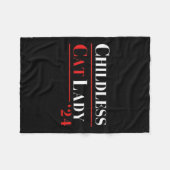 Kinderlose Katze Lady 24 Shirt Kamala Harris Präsi Fleecedecke (Vorderseite (Horizontal))