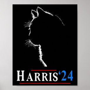 Kinderlose Katze Lady Funny Cat Ladys for Kamala H Poster