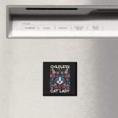 Kinderlose Katze Lady Funny Cat Lover 4 Magnet (In Situ (Geschirrspüler))