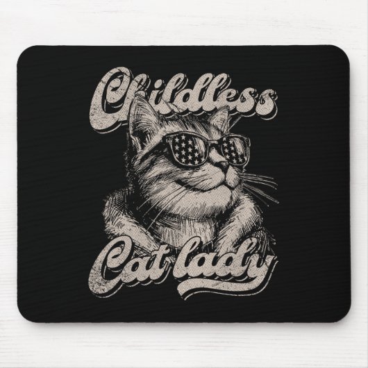 Kinderlose Katze Lady Funny Cat Lover Graphic Mousepad (Vorne)