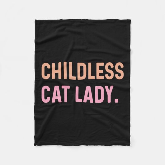 Kinderlose Katze Lady - Funny Niedlich Fleecedecke (Vorderseite)