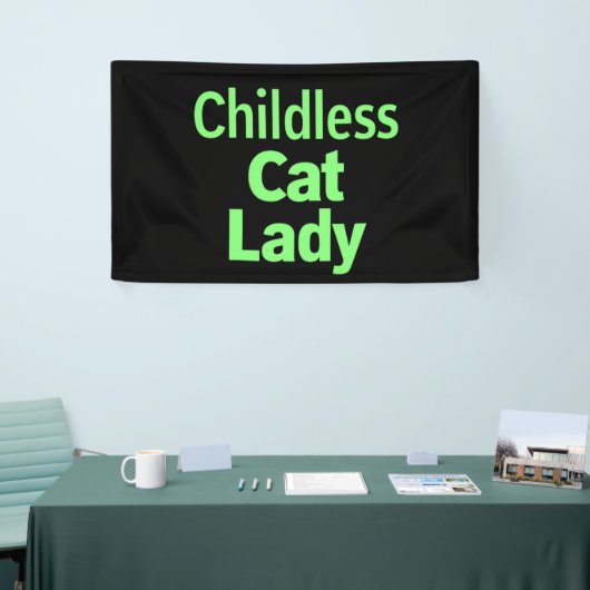 Kinderlose Katze Lady Funny Vote 2024 Banner (Messeveranstaltung)