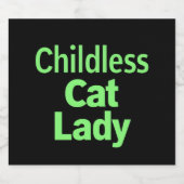 Kinderlose Katze Lady Funny Vote 2024 Bierflaschenetikett (Einzelnes Label)