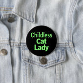 Kinderlose Katze Lady Funny Vote 2024 Button (Beispiel)