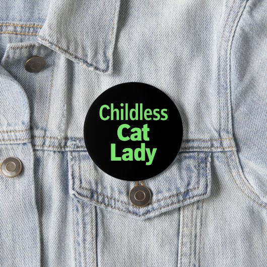 Kinderlose Katze Lady Funny Vote 2024 Button (Beispiel)
