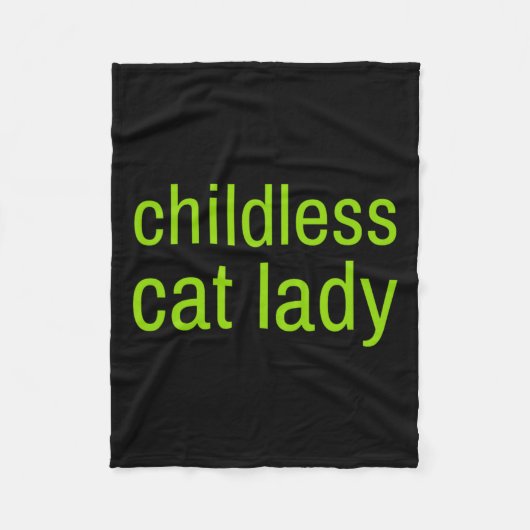 Kinderlose Katze Lady Funny Vote 2024 Frau Präside Fleecedecke (Vorderseite)