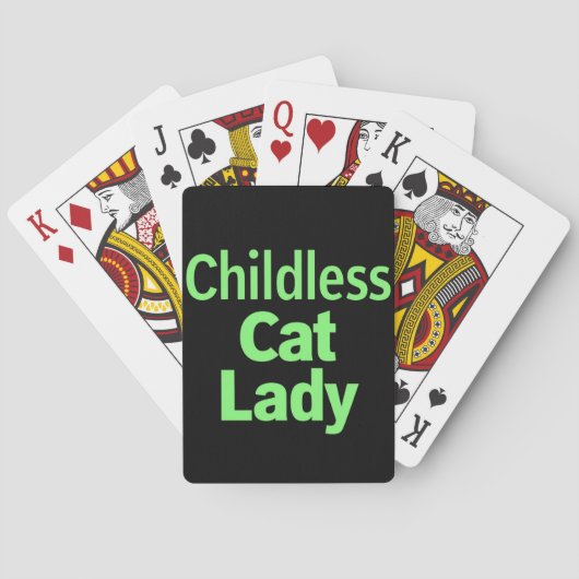 Kinderlose Katze Lady Funny Vote 2024 Spielkarten (Rückseite)