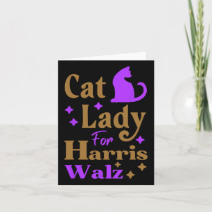 Kinderlose Katze Lady für Kamala Harris Tim Wheime Karte