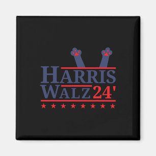 Kinderlose Katze Lady für Kamala Harris Tim Wheime Magnet