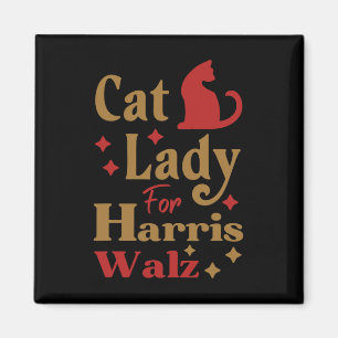 Kinderlose Katze Lady für Kamala Harris Tim Wheime Magnet