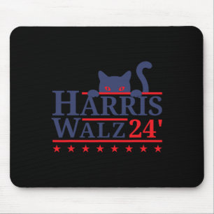 Kinderlose Katze Lady für Kamala Harris Tim Wheime Mousepad