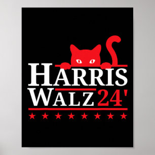 Kinderlose Katze Lady für Kamala Harris Tim Wheime Poster