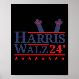 Kinderlose Katze Lady für Kamala Harris Tim Wheime Poster
