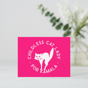 Kinderlose Katze Lady für Kamala lustige Katze hei Postkarte