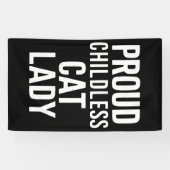 Kinderlose Katze Lady für Katze Mama Frauen Katze  Banner (Horizontal)