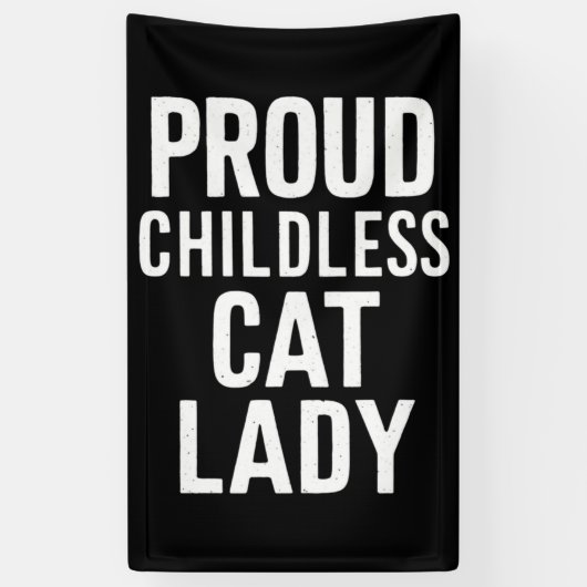 Kinderlose Katze Lady für Katze Mama Frauen Katze  Banner (Vertikal)