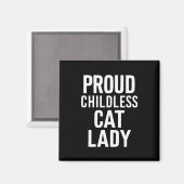 Kinderlose Katze Lady für Katze Mama Frauen Katze Magnet (Vorderseite/Rückseite)