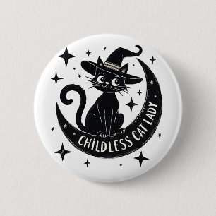 Kinderlose Katze Lady Harris Walz Halloween Pastel Button