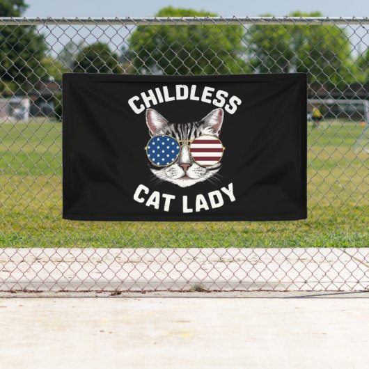Kinderlose Katze Lady Kamala Harris 2024 Banner (Insitu)