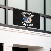 Kinderlose Katze Lady Kamala Harris 2024 Banner (Äußeres Gebäude)