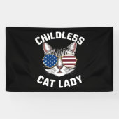 Kinderlose Katze Lady Kamala Harris 2024 Banner (Horizontal)