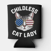 Kinderlose Katze Lady Kamala Harris 2024 Dosenkühler (Rückseite)