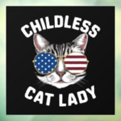 Kinderlose Katze Lady Kamala Harris 2024 Fensteraufkleber (Blatt 3)