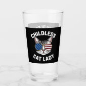 Kinderlose Katze Lady Kamala Harris 2024 Glas (Vorderseite)