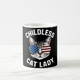 Kinderlose Katze Lady Kamala Harris 2024 Kaffeetasse