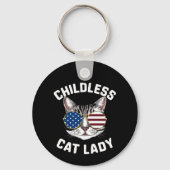 Kinderlose Katze Lady Kamala Harris 2024 Schlüsselanhänger (Rückseite)