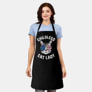 Kinderlose Katze Lady Kamala Harris 2024 Schürze